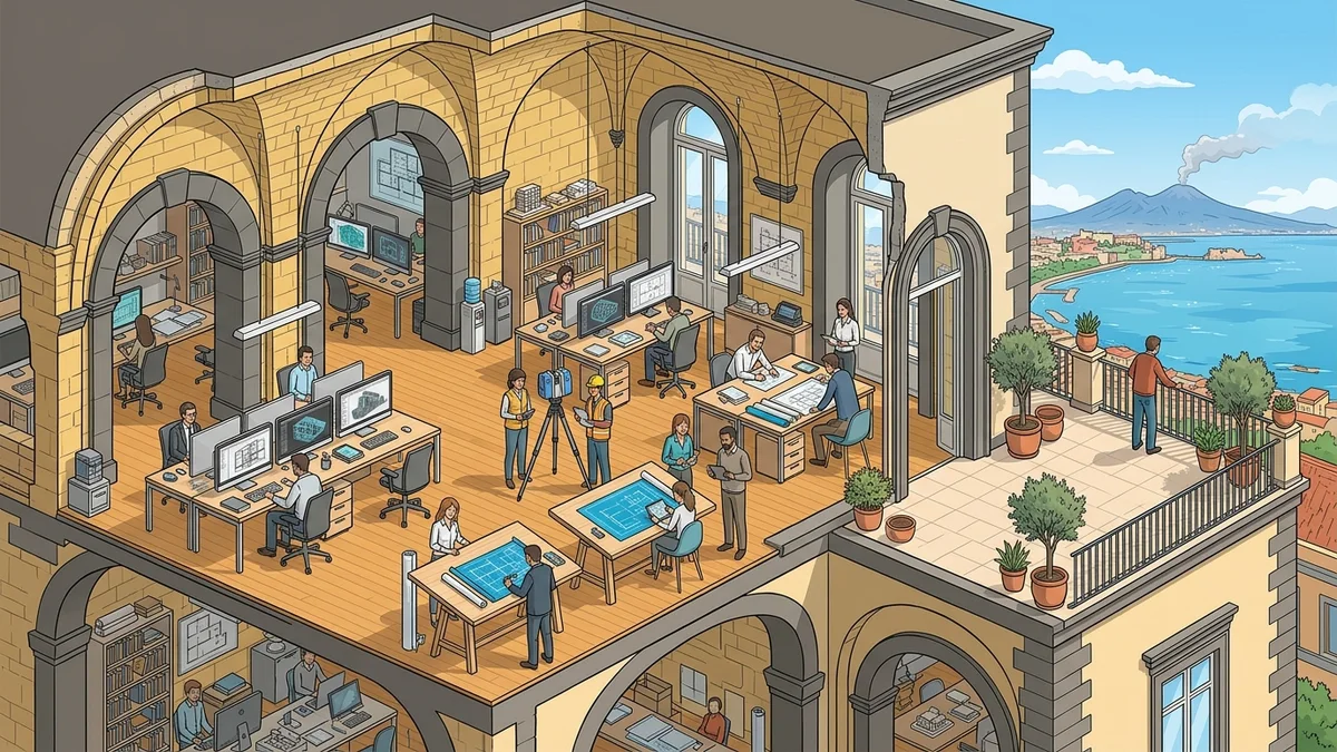 Spaccato architettonico studio tecnico e pratiche edilizie a Napoli